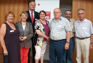 Die Ortenauer Delegation mit Lothar Binding (MdB) und Katja Mast (MdB)